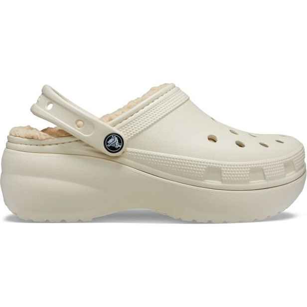 Crocs CLASSIC PLATFORM LINED CLOG W Dámské nazouváky