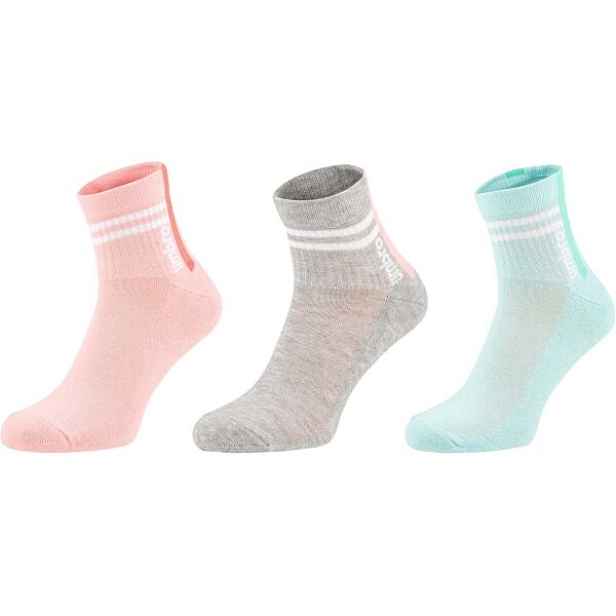 Umbro STRIPED SPORTS SOCKS JNR - 3 PACK Dětské ponožky, lososová -27