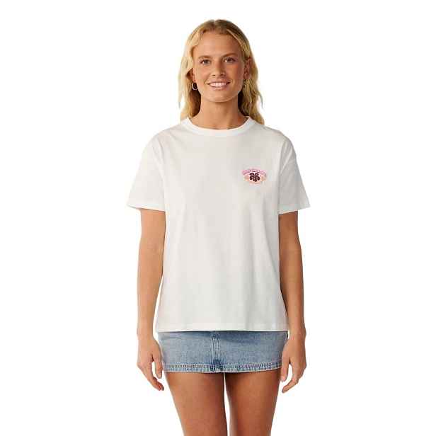 Rip curl dámské tričko Party Wave Art Relaxed Bone | 100% bavlna