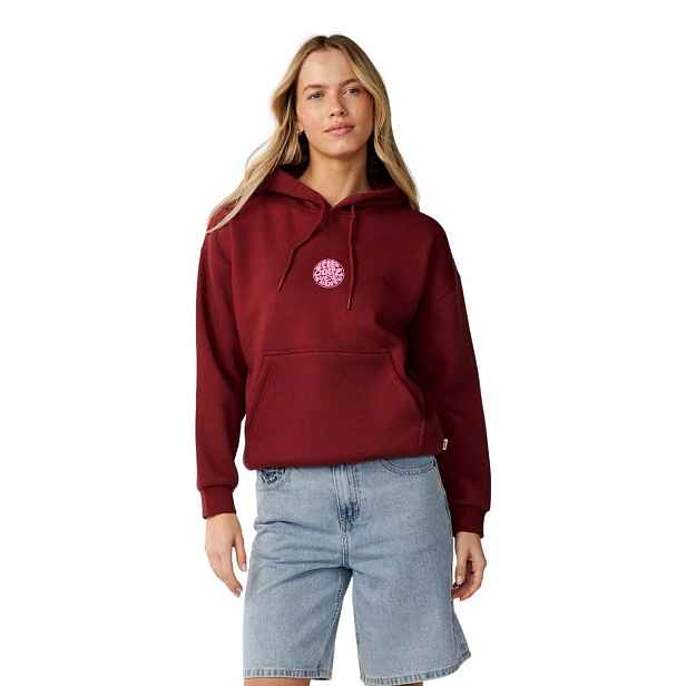 Rip curl dámská mikina Icons Of Surf Relaxed Dark Plum
