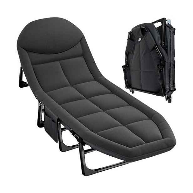 TRIMM FOLDING BED 200 x 65 CM Skládací kempingové lehátko