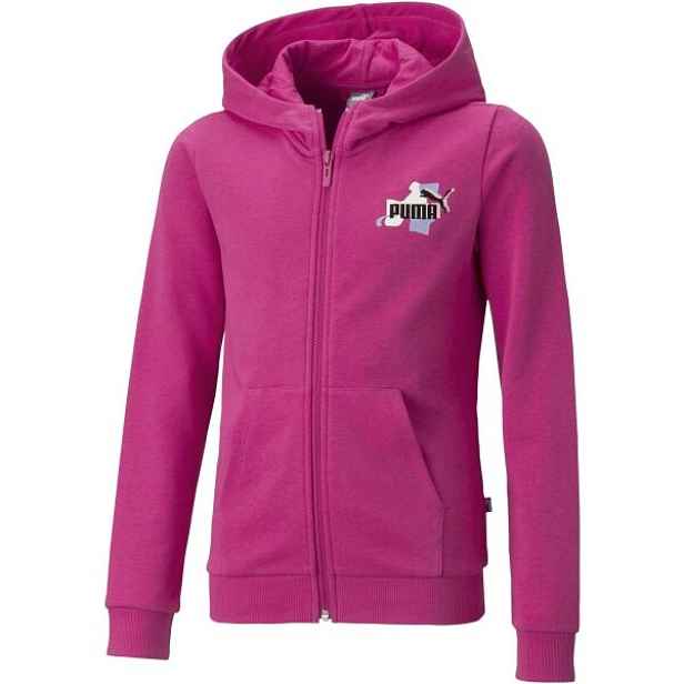 Puma ESSENTIALS+STREET ART FELL-ZIP HOODIE Dívčí mikina