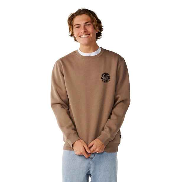 Rip curl pánská mikina Wetsuit Icon Crew Walnut
