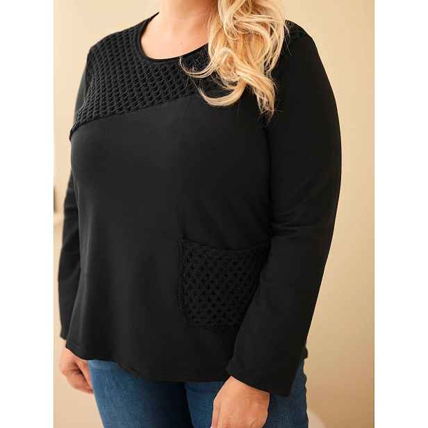 mikina s krajkou Plus Size