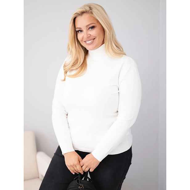 Plus size dámský svetr s rolákem