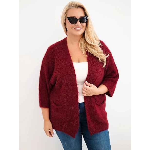 Dámský Plus Size svetr s kapsami