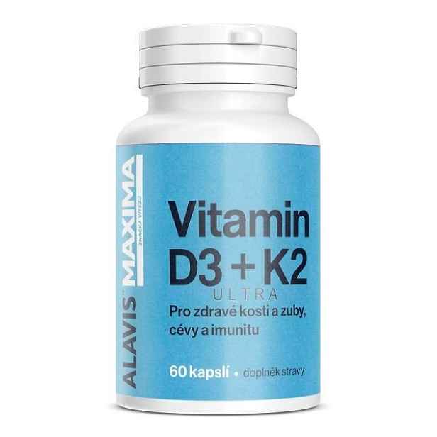 ALAVIS VITAMIN D3 K2, 60 KAPSLÍ Vitamínový doplněk