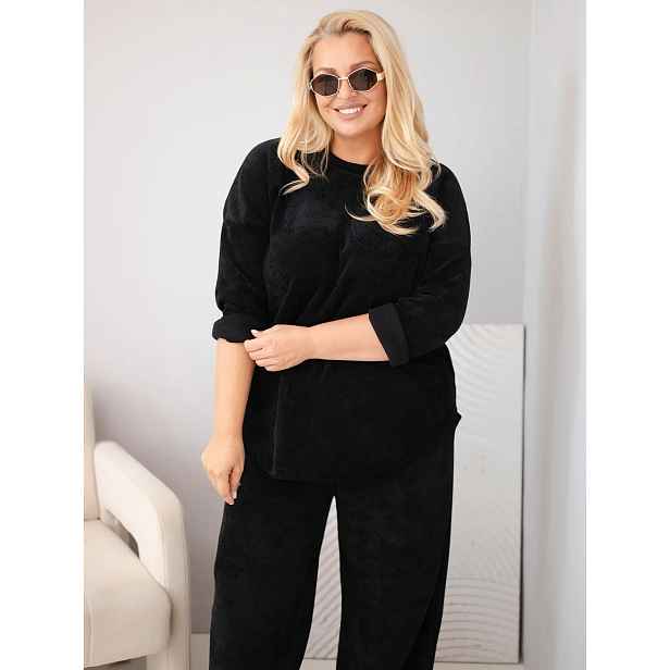 Dámská plus size souprava z manšestru