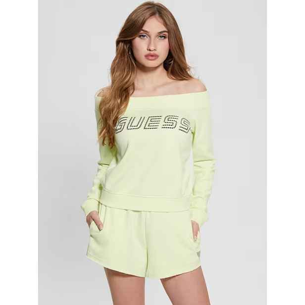 Guess skylar off shoulder sweatshirt m