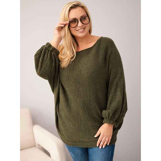 Plus size svetr s vlnou
