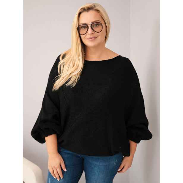 Plus Size dámský svetr s vlnou