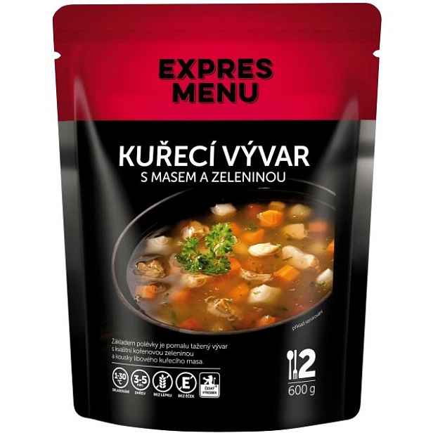 EXPRES MENU KUŘECÍ VÝVAR SE ZELENINOU - 2 PORCE Polévka se zeleninou