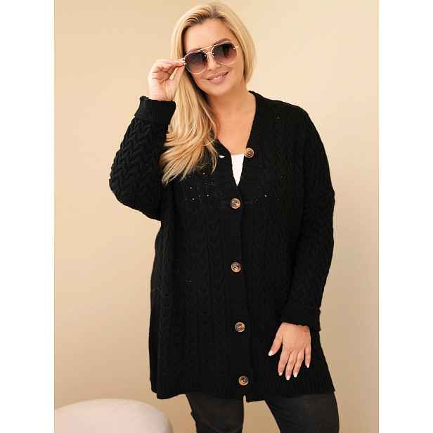 Plus Size dámský cardigan s knoflíčky