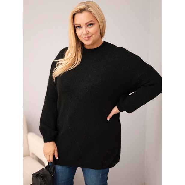 Plus Size dámský svetr s dlouhými rukávy