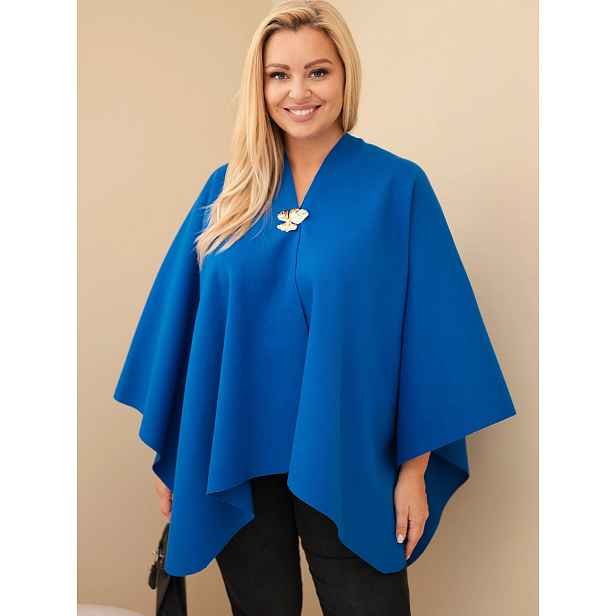 Kesi Włoski dámské pončo Plus Size s brož